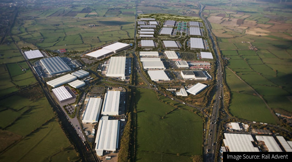 Industrial building plans for Daventry International Rail Freight Terminal in Northamptonshire.