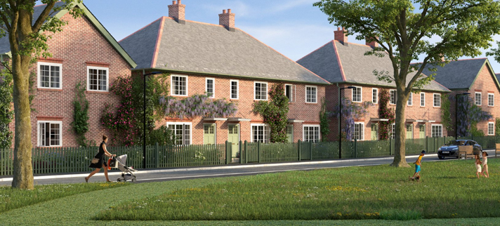 CGI of the new housing development in Creswell, East Midlands