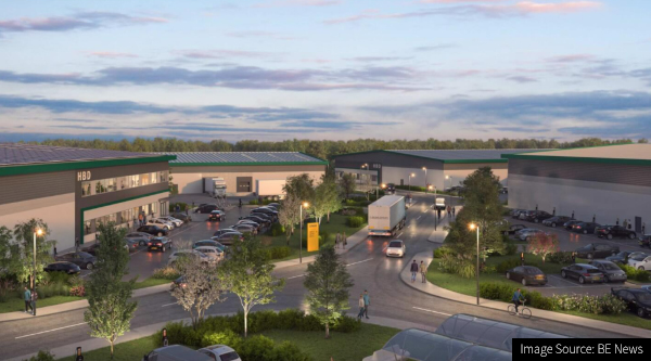 CGI of the Spark Walsall One logistics and warehousing development