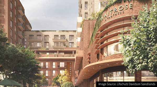 Retail construction project: Waitrose store extension in Ealing, London.